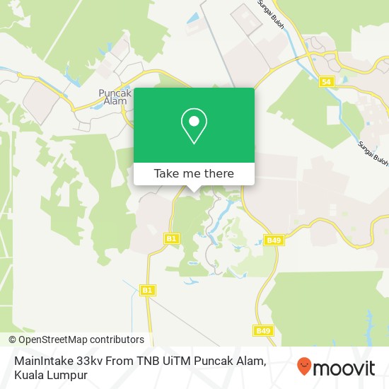 Peta MainIntake 33kv From TNB UiTM Puncak Alam
