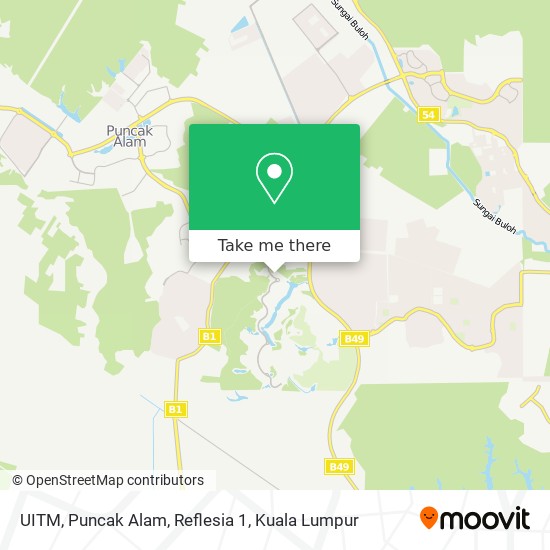 UITM, Puncak Alam, Reflesia 1 map