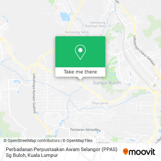 Perbadanan Perpustaakan Awam Selangor (PPAS) Sg Buloh map