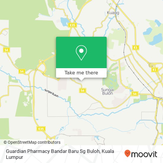Guardian Pharmacy Bandar Baru Sg Buloh map