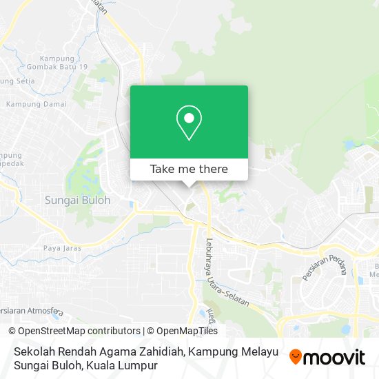 Peta Sekolah Rendah Agama Zahidiah, Kampung Melayu Sungai Buloh
