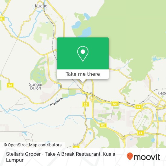 Stellar's Grocer - Take A Break Restaurant map