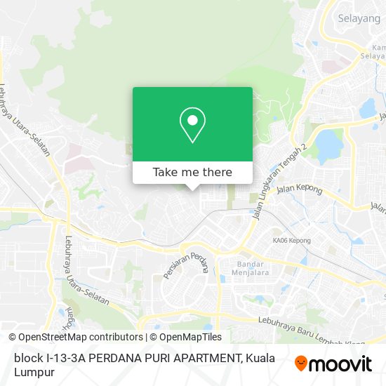 block I-13-3A PERDANA PURI APARTMENT map