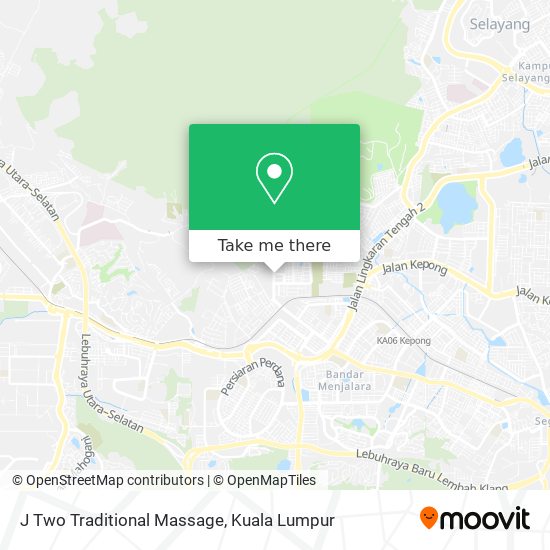 J Two Traditional Massage map