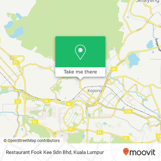 Peta Restaurant Fook Kee Sdn Bhd