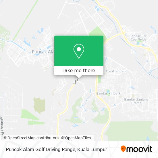 Peta Puncak Alam Golf Driving Range