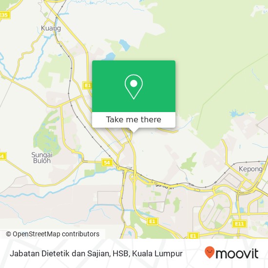 Jabatan Dietetik dan Sajian, HSB map