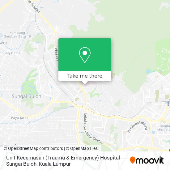 Unit Kecemasan (Trauma & Emergency) Hospital Sungai Buloh map