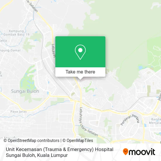 Unit Kecemasan (Trauma & Emergency) Hospital Sungai Buloh map