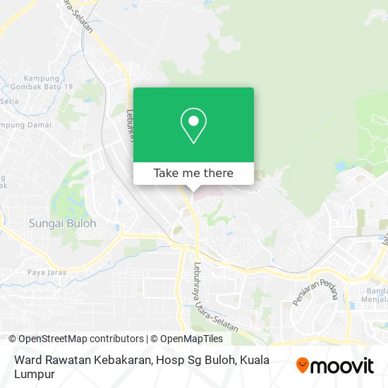 Ward Rawatan Kebakaran, Hosp Sg Buloh map
