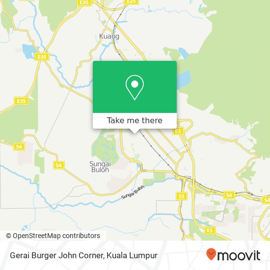 Gerai Burger John Corner map