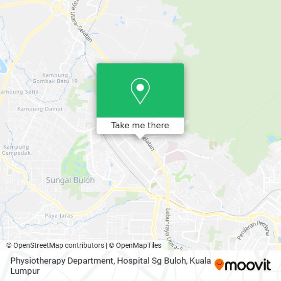 Physiotherapy Department, Hospital Sg Buloh map