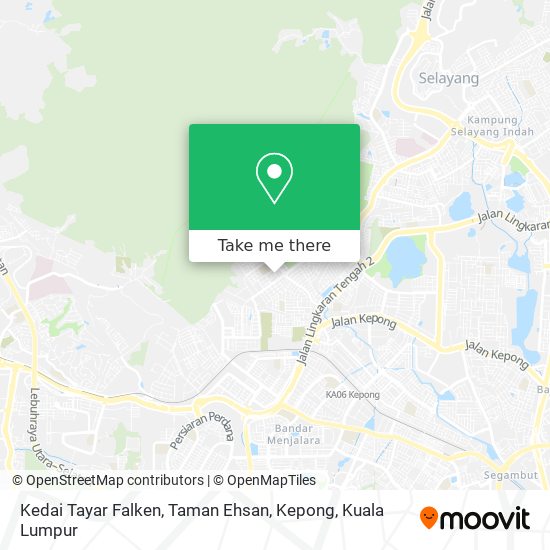 Peta Kedai Tayar Falken, Taman Ehsan, Kepong