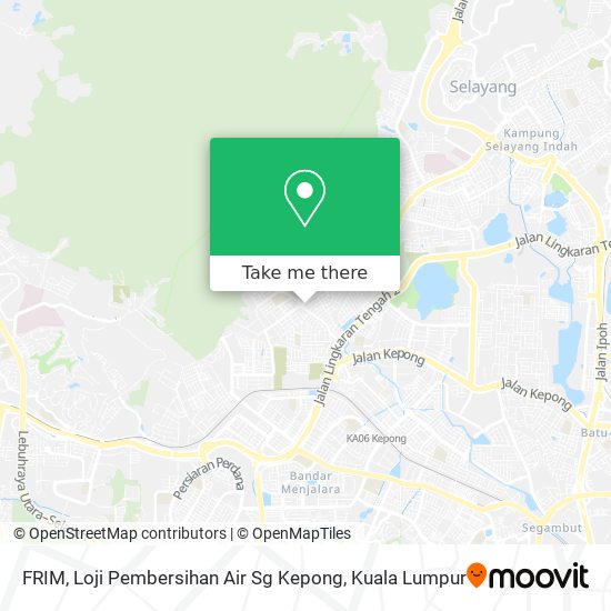 FRIM, Loji Pembersihan Air Sg Kepong map