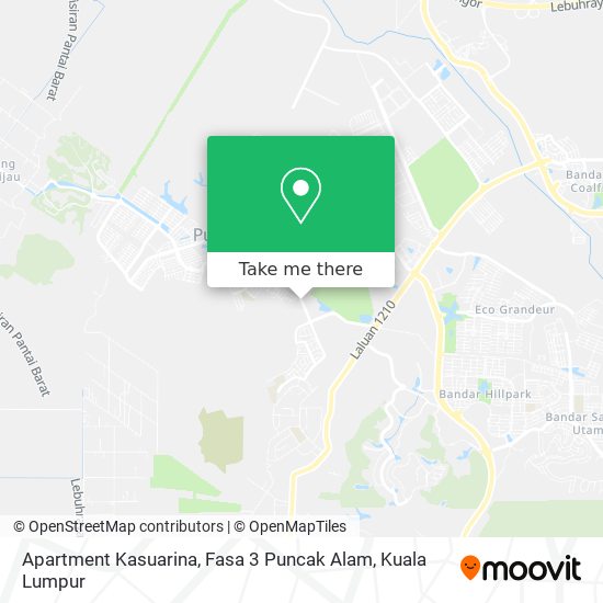 Apartment Kasuarina, Fasa 3 Puncak Alam map