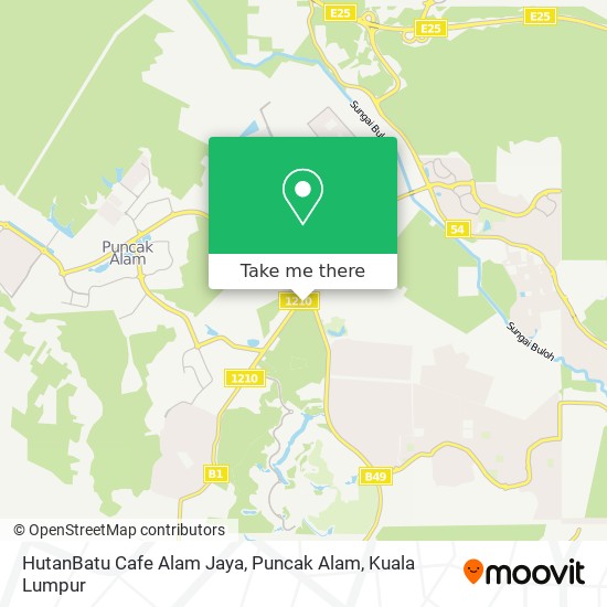 HutanBatu Cafe Alam Jaya, Puncak Alam map