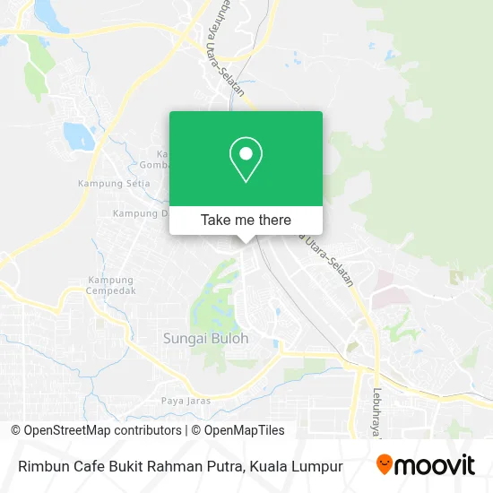 Rimbun Cafe Bukit Rahman Putra map