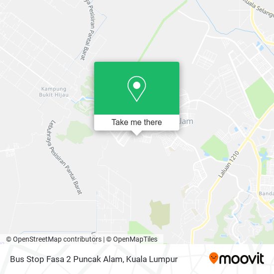 Bus Stop Fasa 2 Puncak Alam map