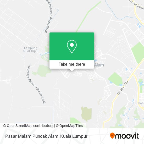 Peta Pasar Malam Puncak Alam