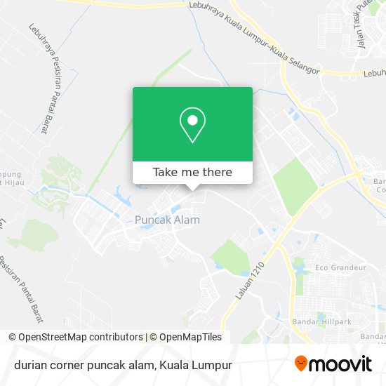 durian corner puncak alam map