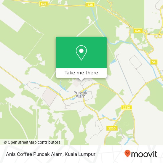 Anis Coffee Puncak Alam map