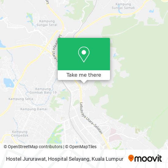 Peta Hostel Jururawat, Hospital Selayang