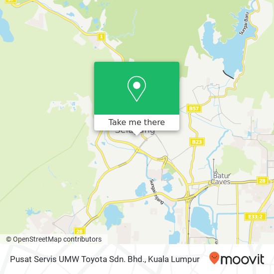 Peta Pusat Servis UMW Toyota Sdn. Bhd.