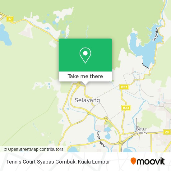 Tennis Court Syabas Gombak map