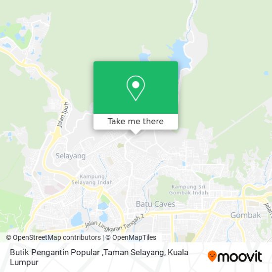 Peta Butik Pengantin Popular ,Taman Selayang