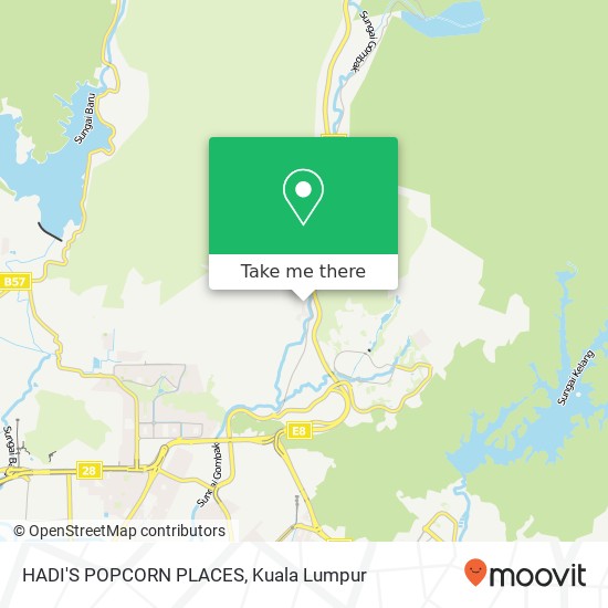 HADI'S POPCORN PLACES map