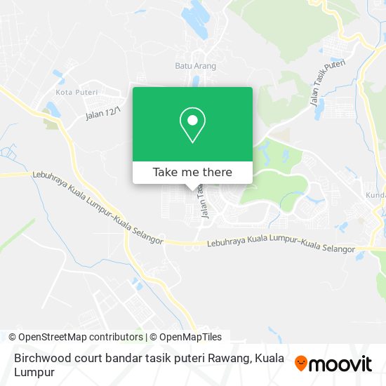 Birchwood court bandar tasik puteri Rawang map