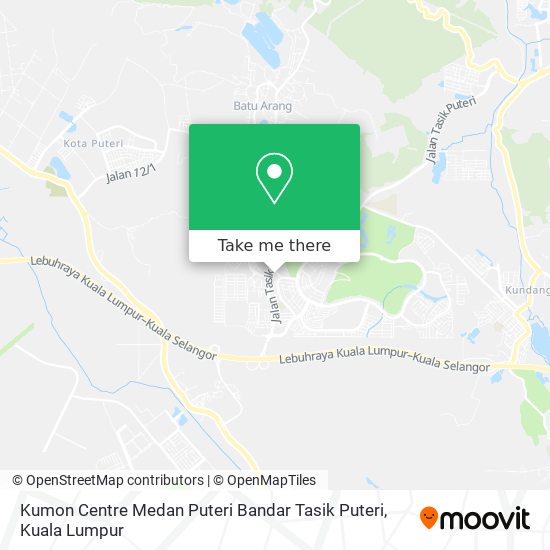 Peta Kumon Centre Medan Puteri Bandar Tasik Puteri