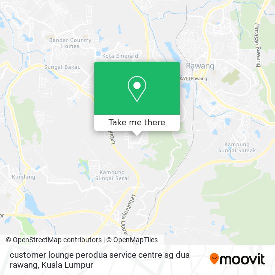 Peta customer lounge perodua service centre sg dua rawang