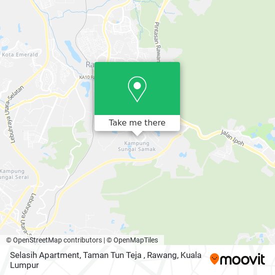 Selasih Apartment, Taman Tun Teja , Rawang map