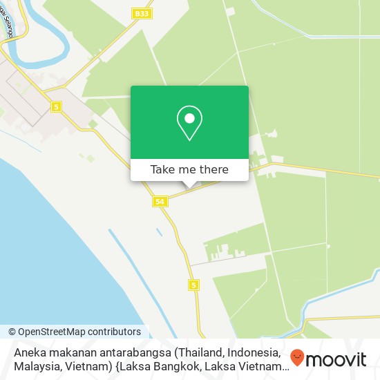 Aneka makanan antarabangsa (Thailand, Indonesia, Malaysia, Vietnam)  {Laksa Bangkok, Laksa Vietnam, map