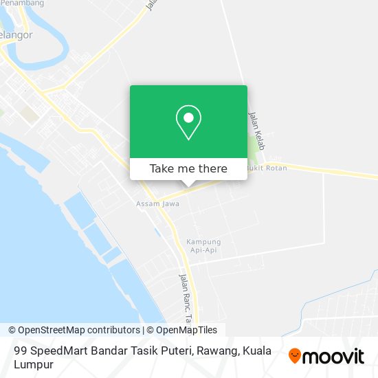 99 SpeedMart Bandar Tasik Puteri, Rawang map