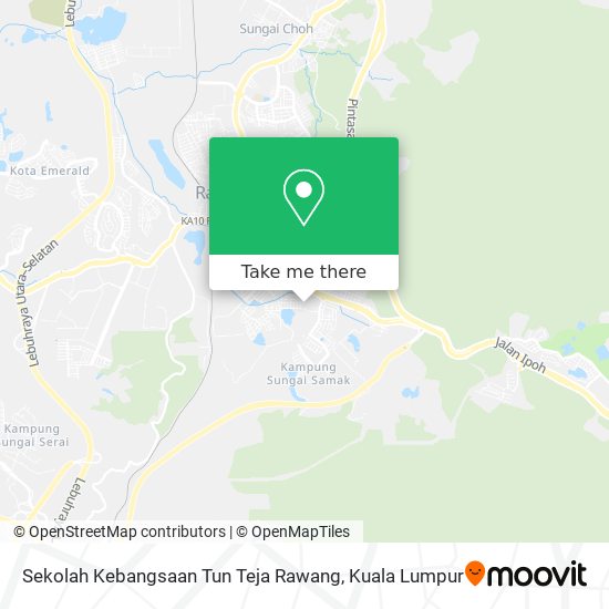 Peta Sekolah Kebangsaan Tun Teja Rawang