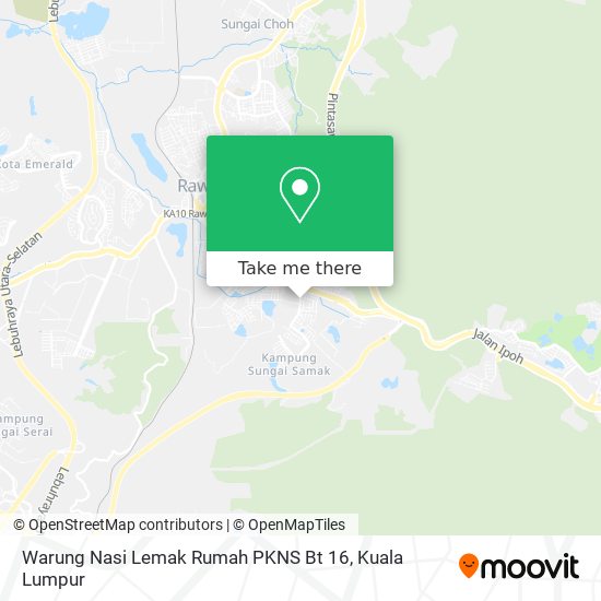 Warung Nasi Lemak Rumah PKNS Bt 16 map