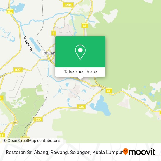 Peta Restoran Sri Abang, Rawang, Selangor.