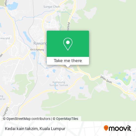 Peta Kedai kain takzim