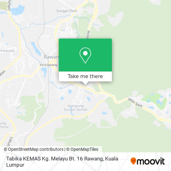 Tabika KEMAS Kg. Melayu Bt. 16 Rawang map