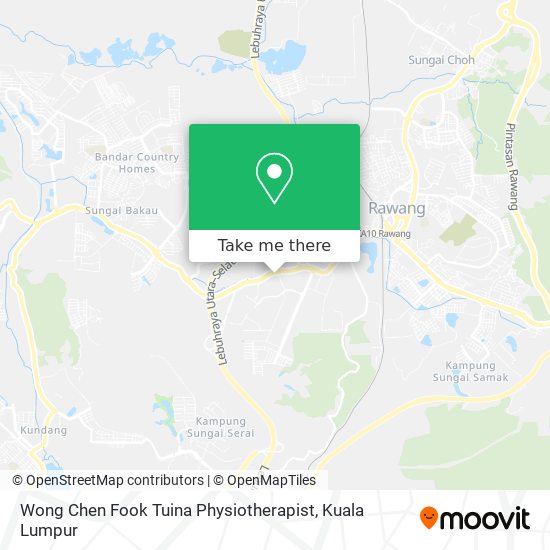 Wong Chen Fook Tuina Physiotherapist map