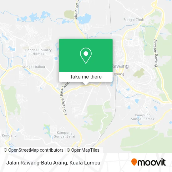 Jalan Rawang-Batu Arang map