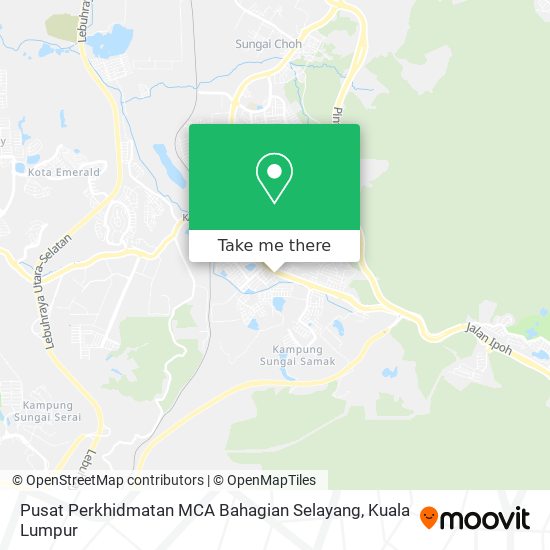 Pusat Perkhidmatan MCA Bahagian Selayang map