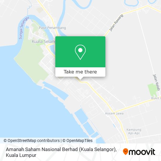 Peta Amanah Saham Nasional Berhad (Kuala Selangor)