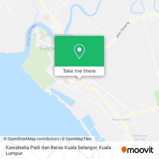 Peta Kawalselia Padi dan Beras Kuala Selangor