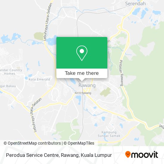 Peta Perodua Service Centre, Rawang