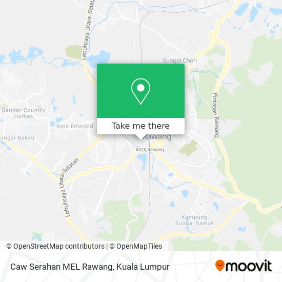 Caw Serahan MEL Rawang map