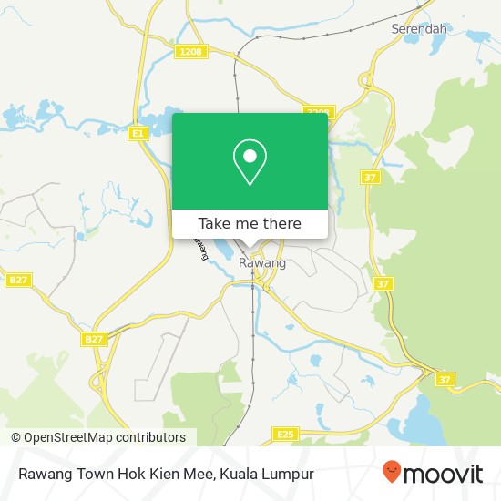 Rawang Town Hok Kien Mee map