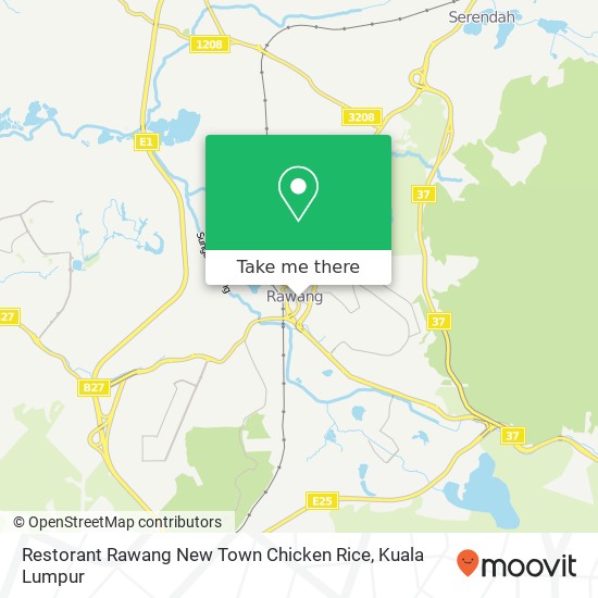 Peta Restorant Rawang New Town Chicken Rice